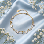 Elowen Clover Shell Anklet