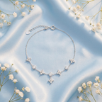 Nia Silver Clover Anklet
