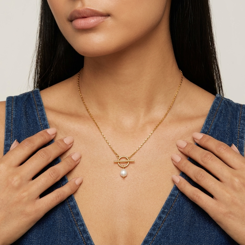 Riviera Gold Pearl Necklace