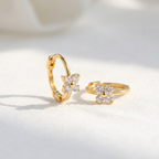 Sparkle Gold Hoops