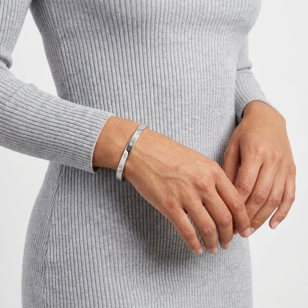 Midnight Silver Cuff