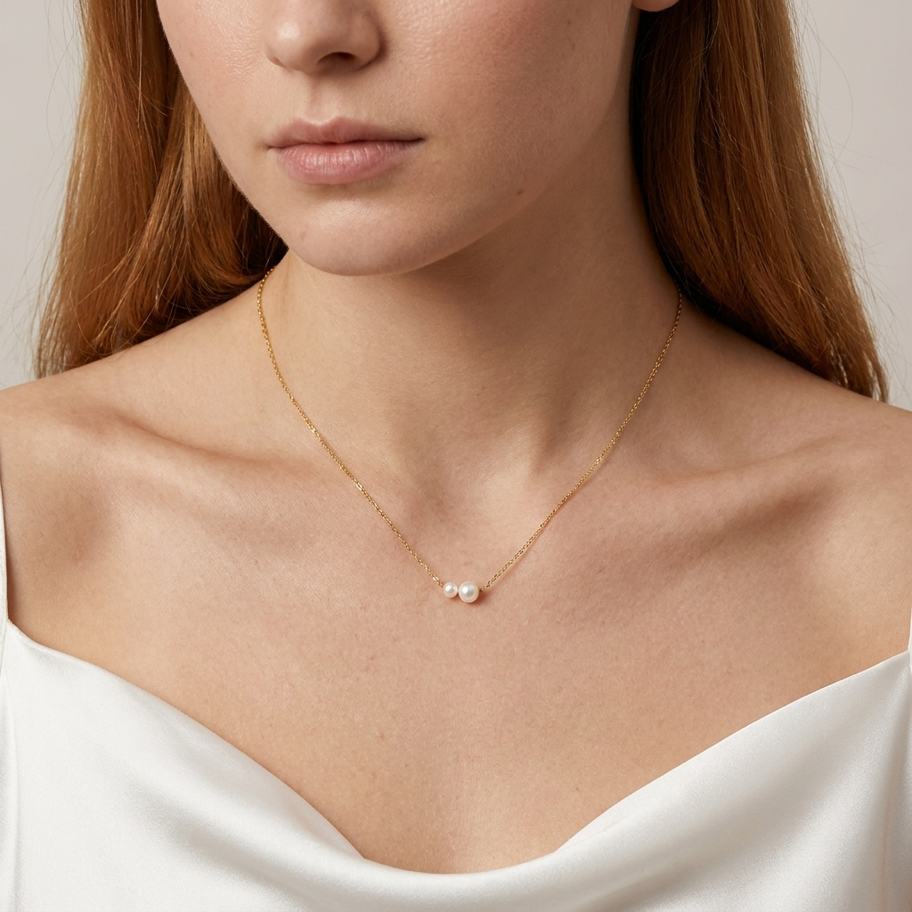 The Pearl Duet Necklace