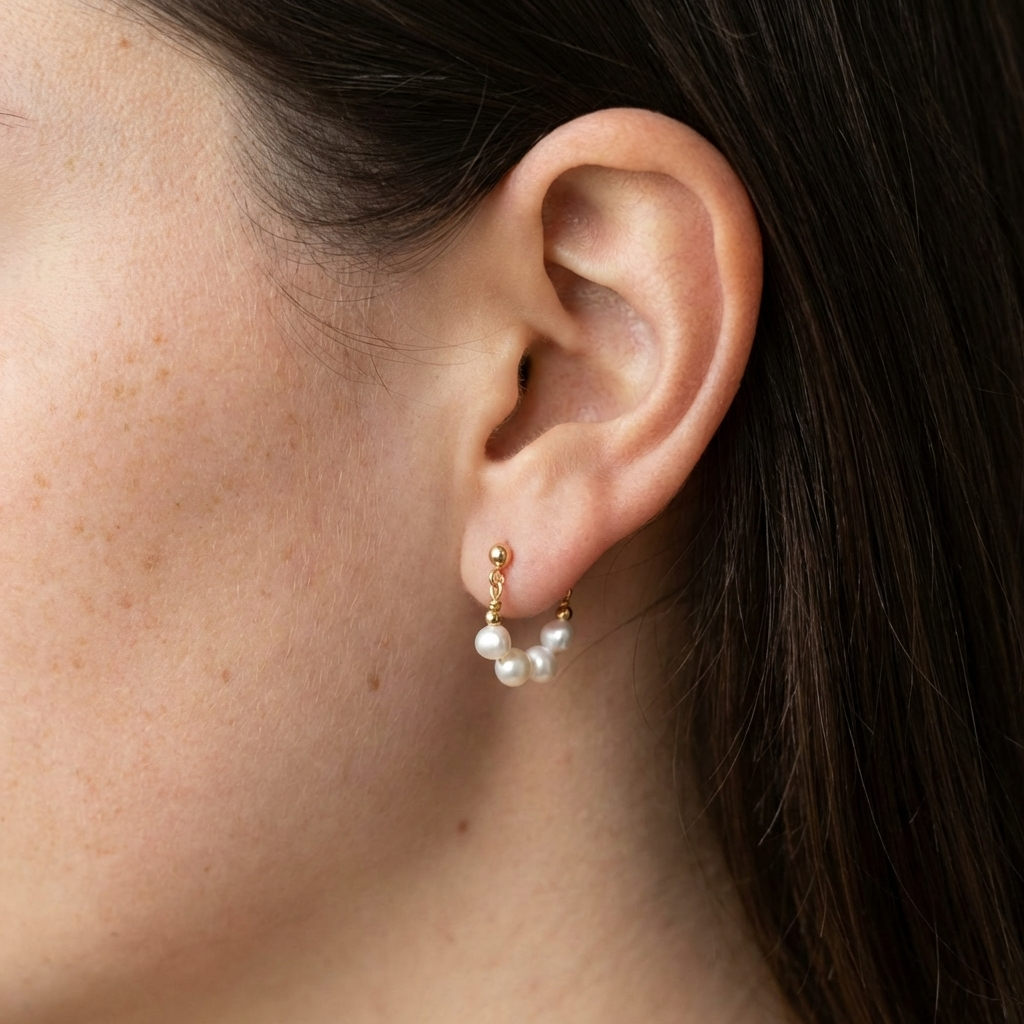 Sophie Pearl Hoops