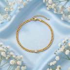 Celia Solitaire Chain Anklet