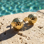 Hammered Gold Studs
