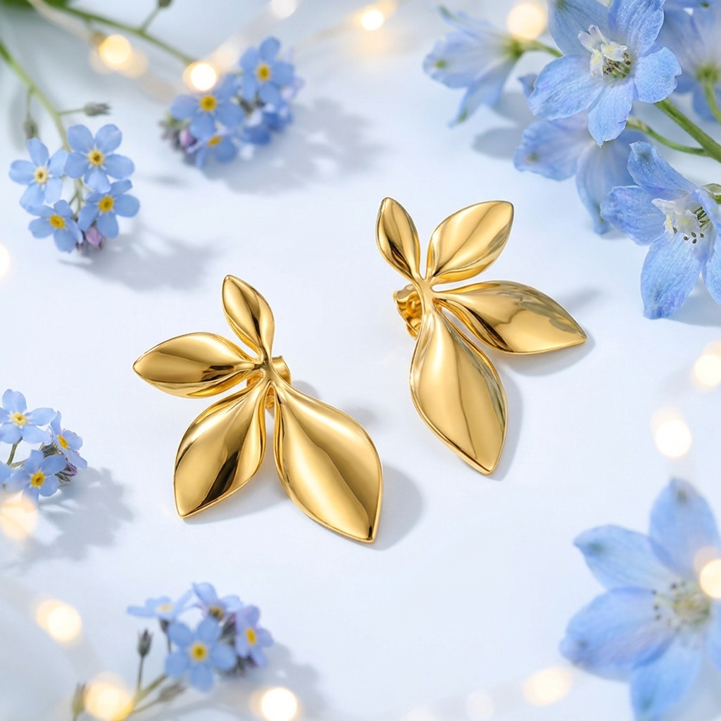Puffy Petal Statement Studs