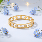 Miya Gold Clover Bangle