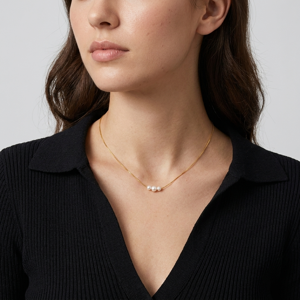 The Trinity Pearl Necklace
