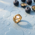 Fluid Pearl Statement Ring