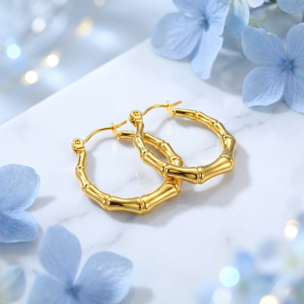The Golden Bamboo Hoops