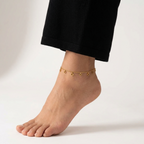 Elina Clover Frame Anklet