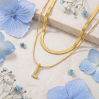 Initial Herringbone Necklace