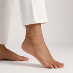 Jade Sleek Gold Anklet