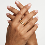 Vera Gold Chevron Braided Statement Ring