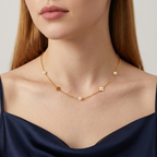 Fleur & Pearl Dainty Necklace