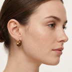 Lottie Espresso Chunky Hoops