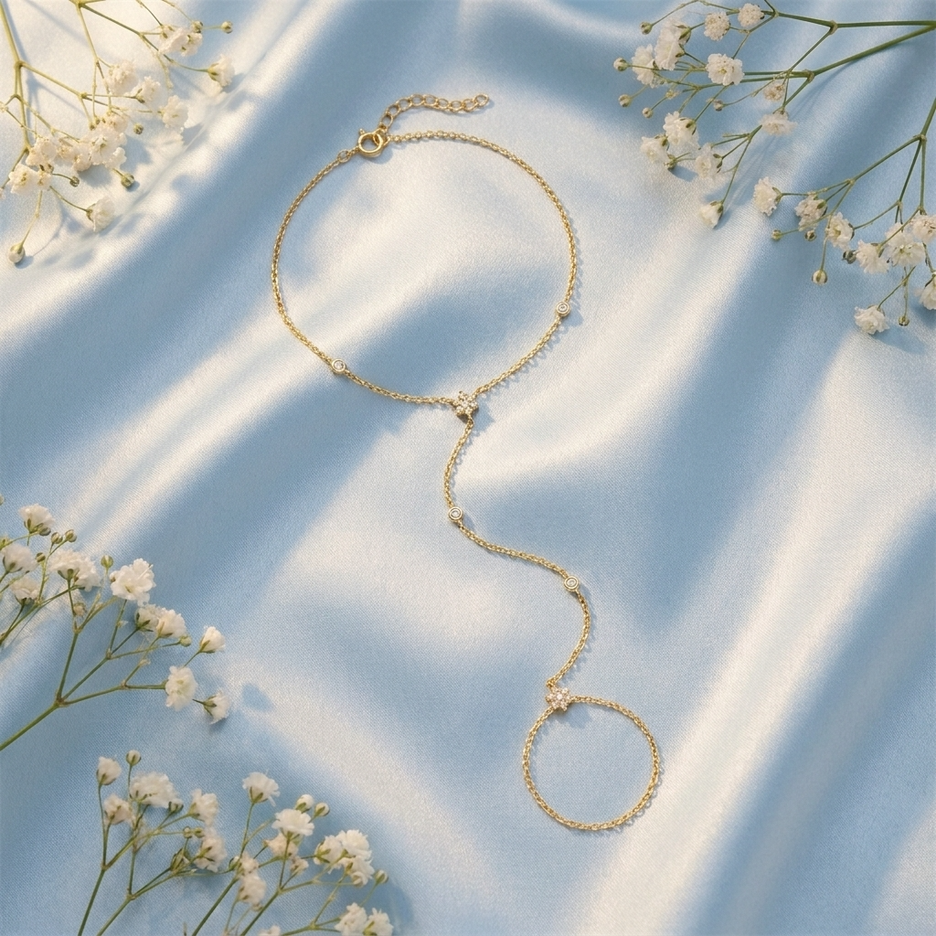 Lyra Crystal Hand Chain