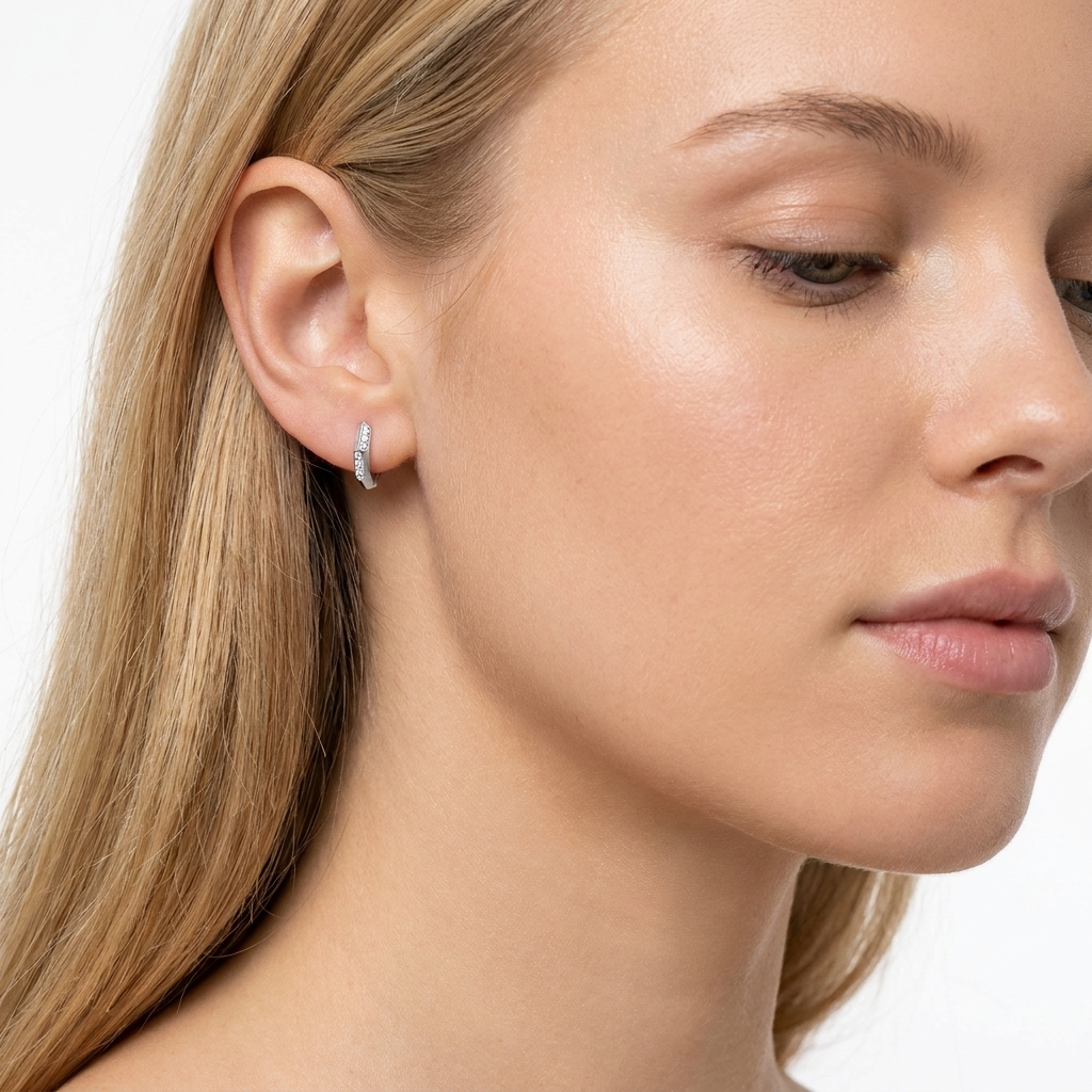 Demi Silver Hoops