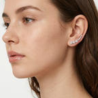 Stella Silver Flower and Star Crystal Ear Climbers
