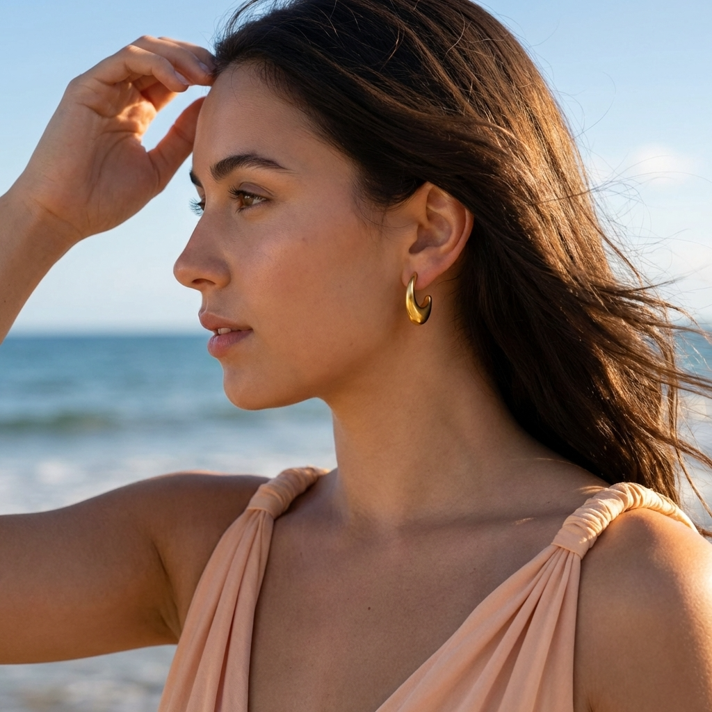 Amber Gold Earrings