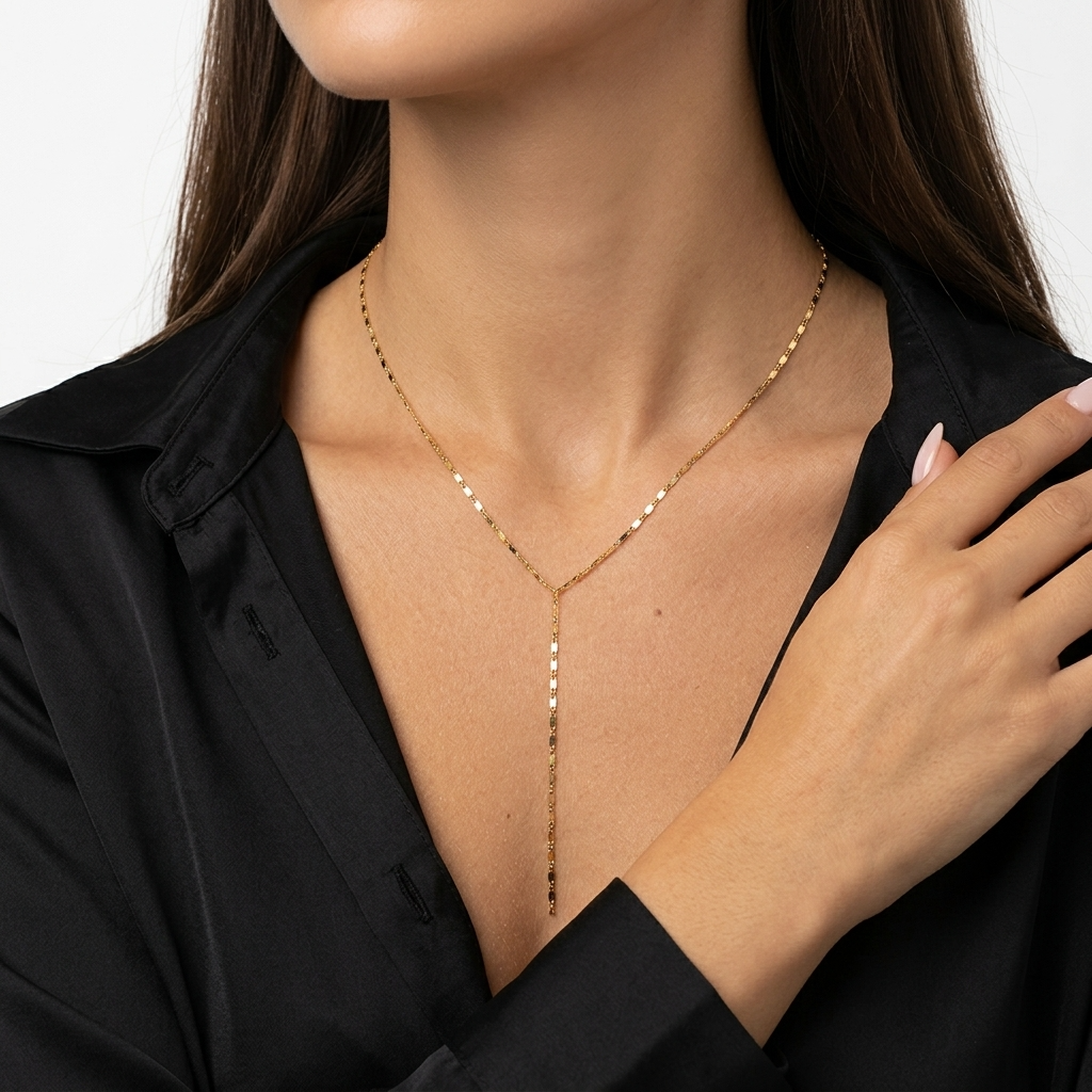 Shimmer Lariat Necklace