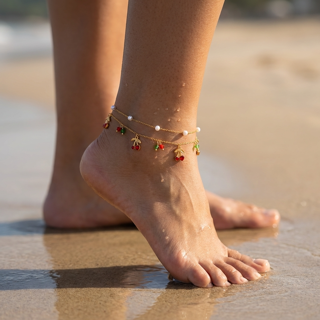 Louise Cherry Anklet