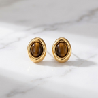 Corinne Tiger's Eye Studs