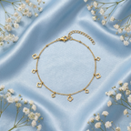 Elina Clover Frame Anklet