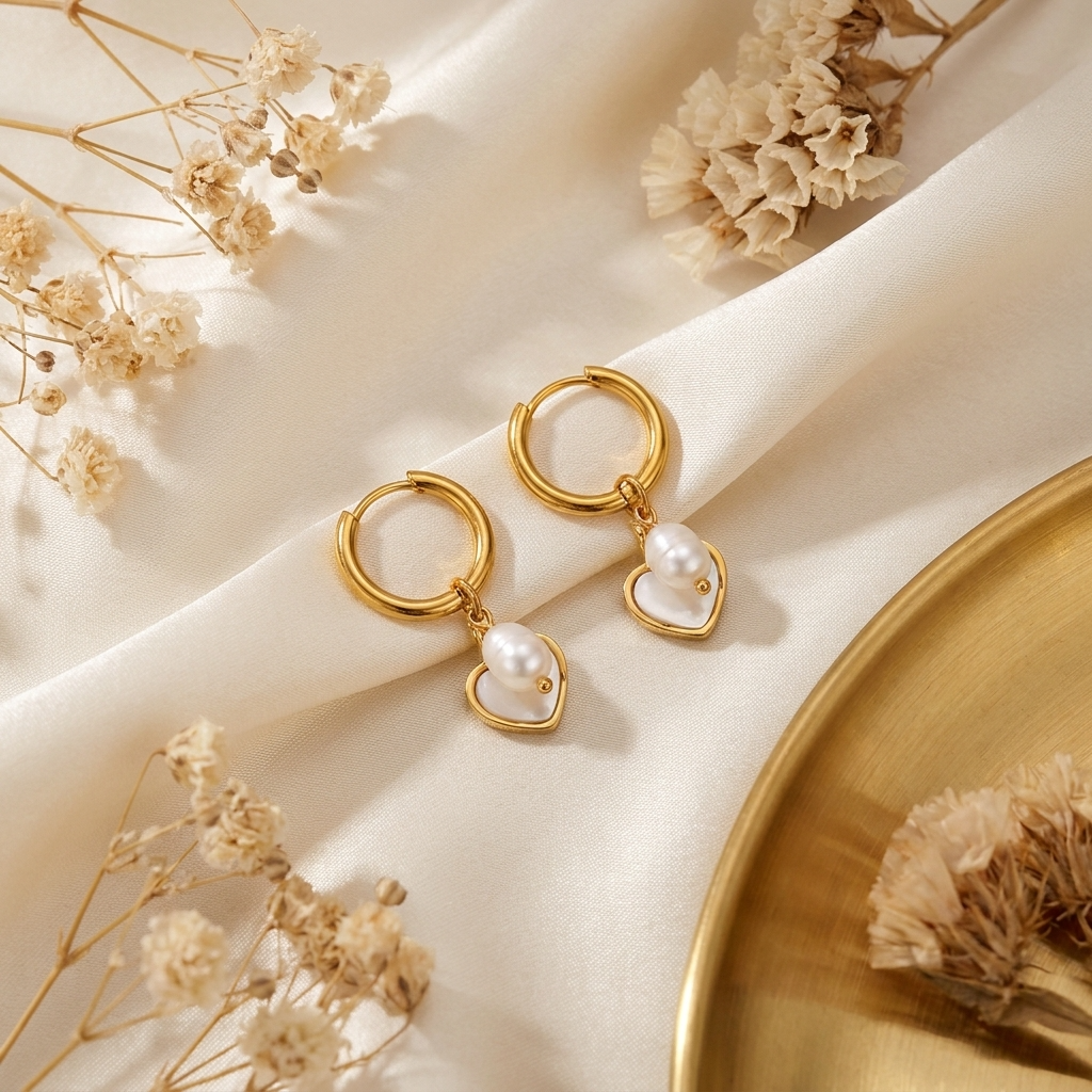 Cleo Pearl Hoops
