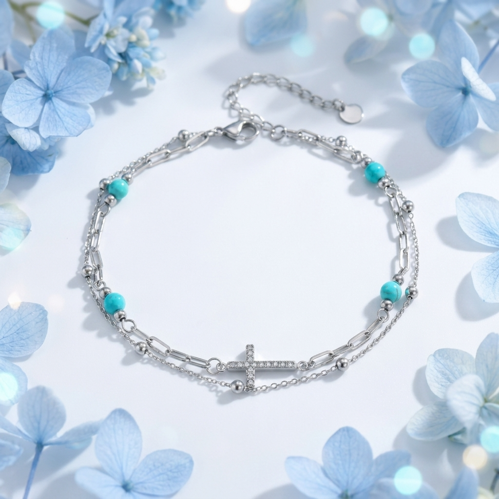 Faith Silver Anklet
