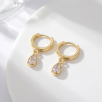Coco Gold Teardrop Huggies