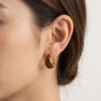 Lottie Espresso Chunky Hoops