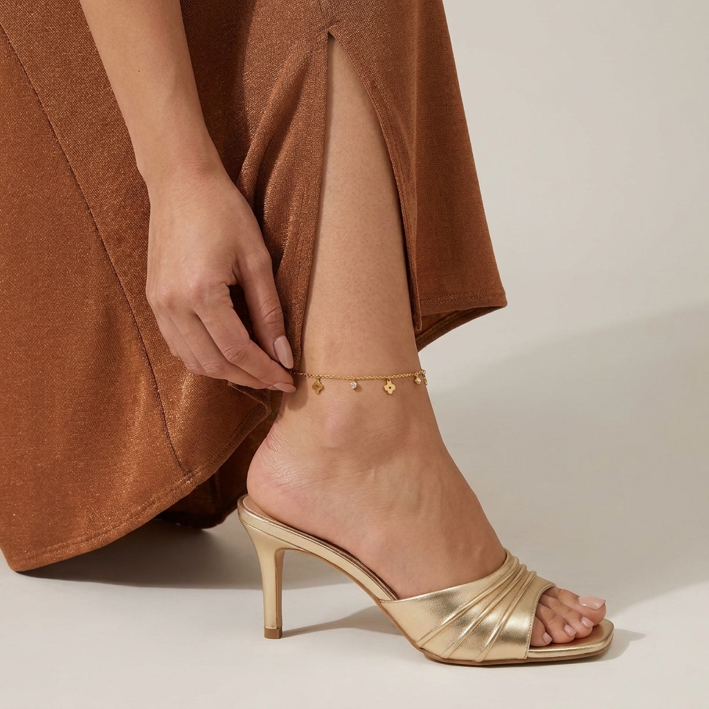 Liora Clover Charm Anklet
