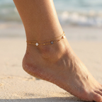 Elowen Clover Shell Anklet