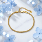 Monaco Golden Braid Anklet