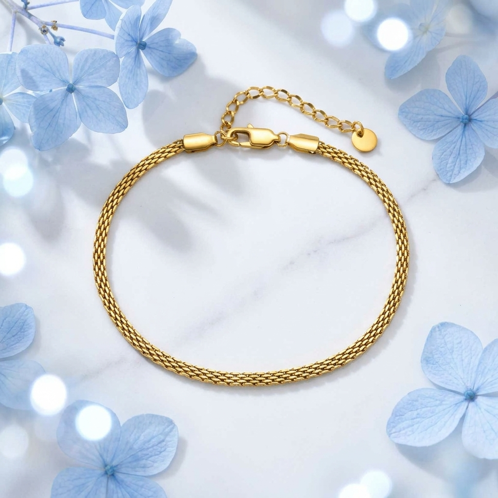 Monaco Golden Braid Anklet