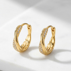 Talia Gold Twist Huggies