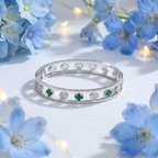 Dublin Quatrefoil Silver Bangle