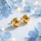 Hammered Gold Studs