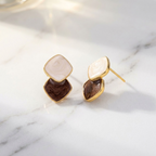 Ondine Mocha Marbled Earrings