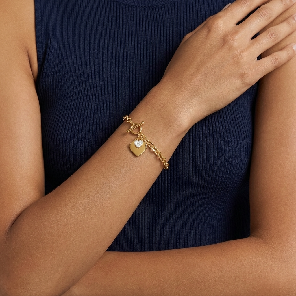 Bea Chunky Heart Bracelet