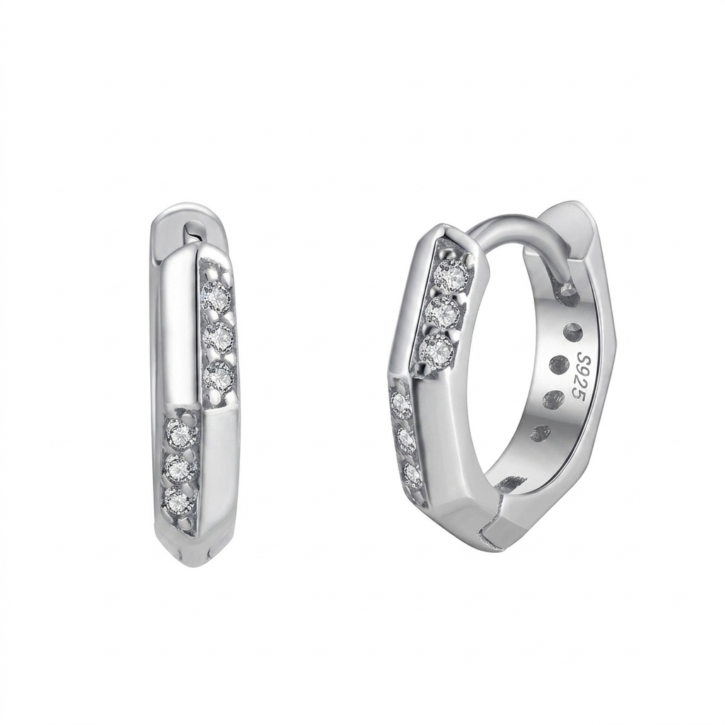 Demi Silver Hoops