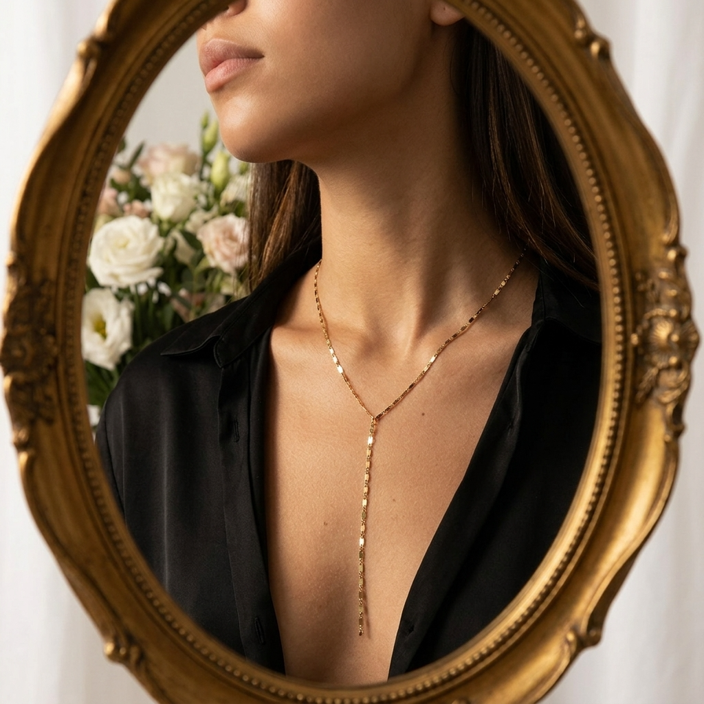 Shimmer Lariat Necklace