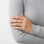 Vera Gold Chevron Braided Statement Ring