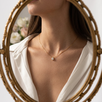 Dainty Pear Drop Gold Necklace