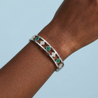 Dublin Quatrefoil Silver Bangle