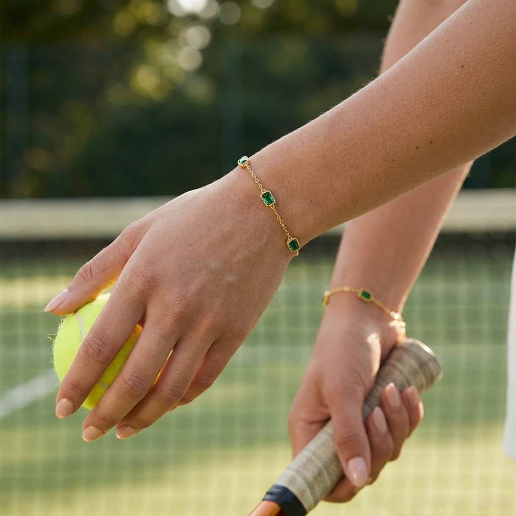 Olive Emerald Bracelet