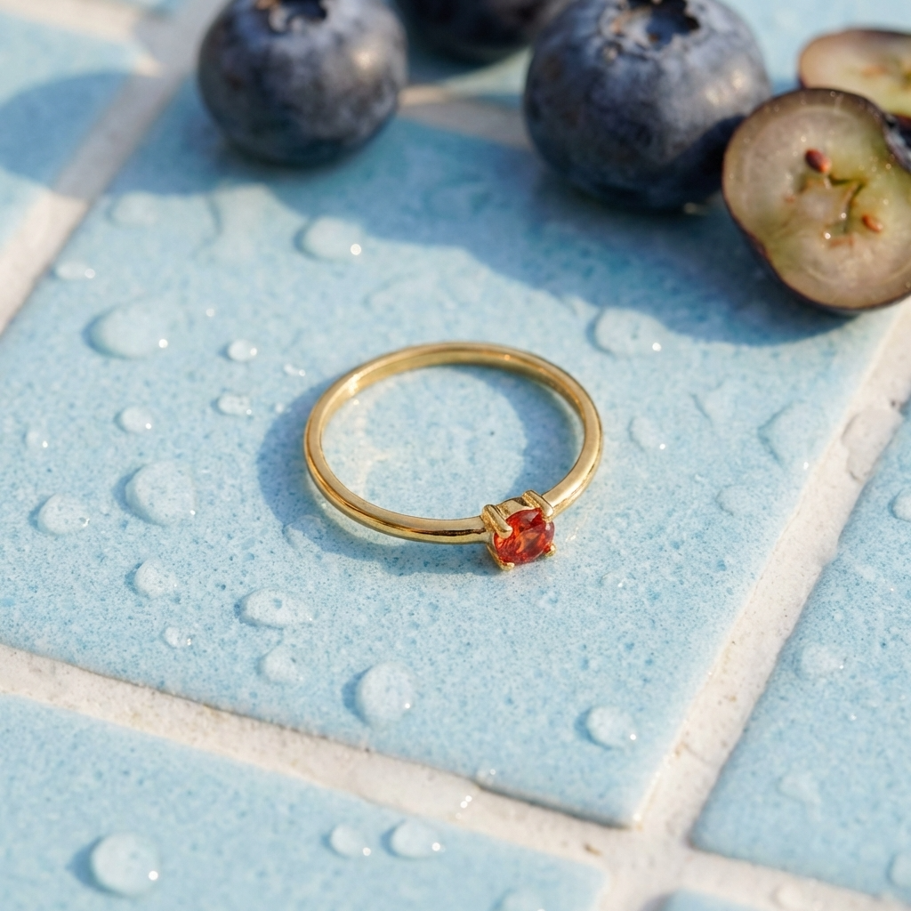 Rose Birthstone Ring