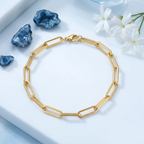 Margot Gold Paperclip Chain Link Bracelet