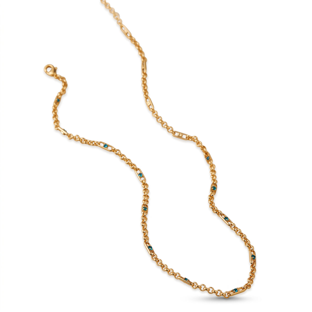 Lelice Eden Bead Necklace in gold on a white background